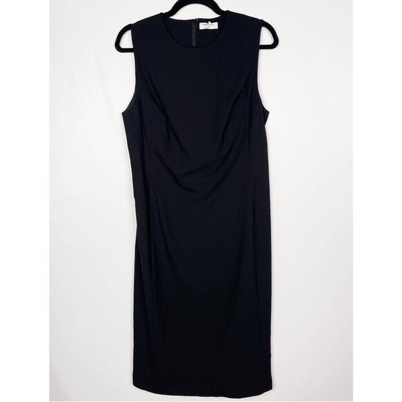 Aritzia Dresses & Skirts - Aritzia Babaton Size 10 Black Wool Stretch Sheath Dress Crew Neck Sleeveless